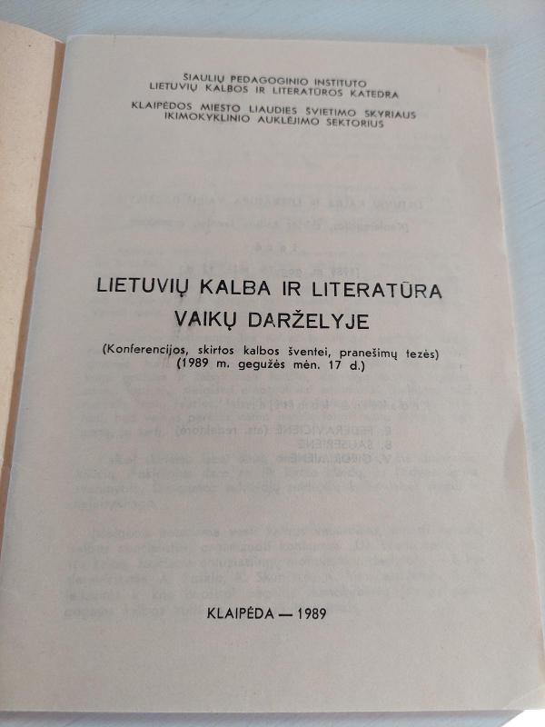 Lietuvių kalba ir literatūra vaikų darželyje - Autorių Kolektyvas, knyga 5