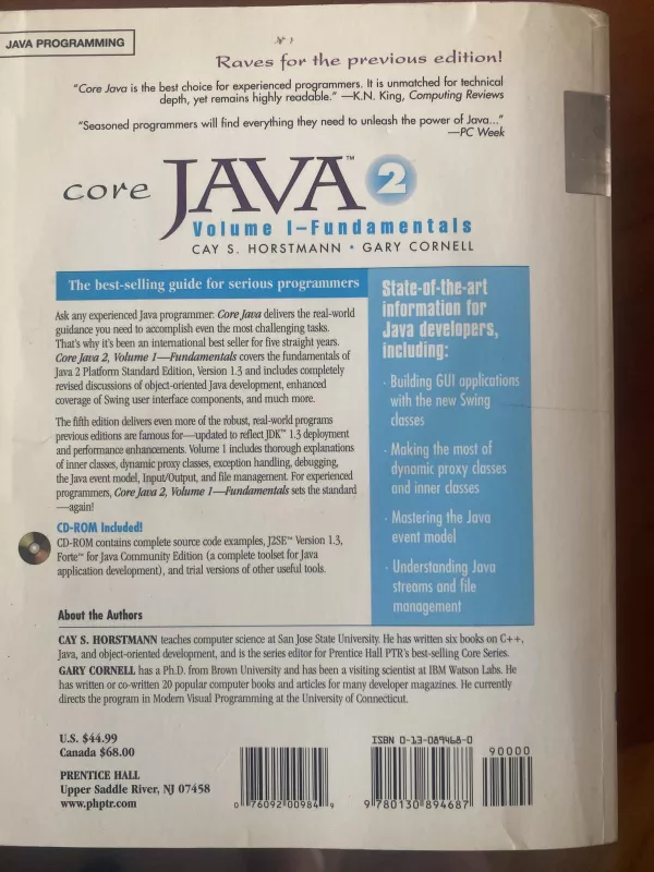Core JAVA 2 Vol.I, Vol.II - Cay S. Horstman, knyga 4