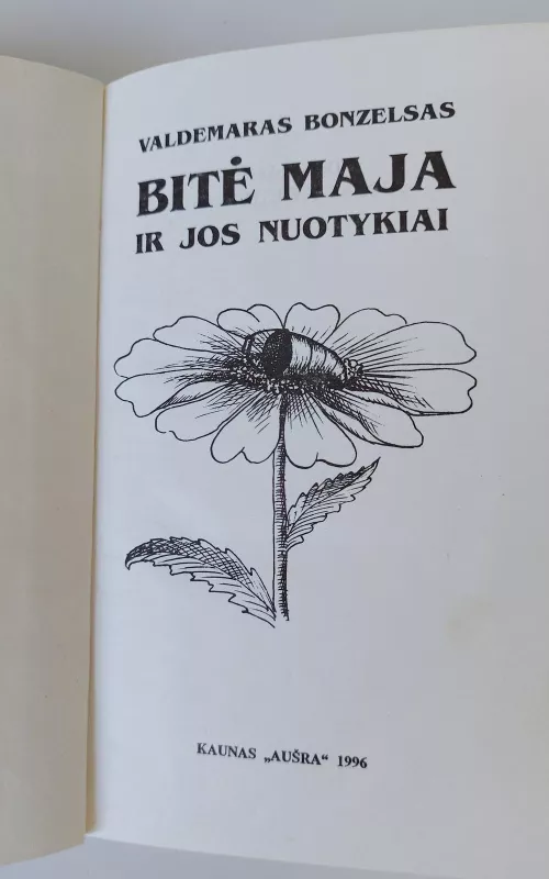 Bitė Maja ir jos nuotykiai - Valdemaras Bonzelsas, knyga