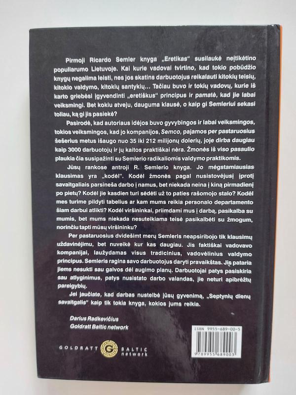 Septynių dienų savaitgalis: kaip pakeisti įprastinį darbo būdą - Ricardo Semler, knyga 5