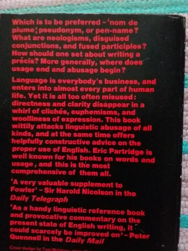 Usage and Abusage - Eric Partridge, knyga 4