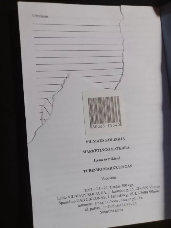 Turizmo marketingas - Irena Svetikienė, knyga 3