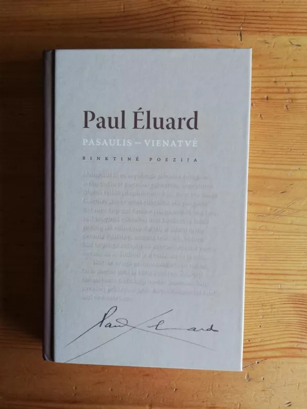 Pasaulis-vienatvė - Paul Eluard, knyga