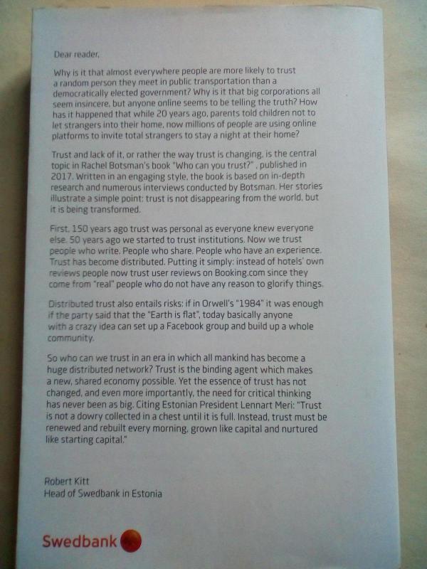 Who Can You Trust? - Rachel Botsman, knyga 4