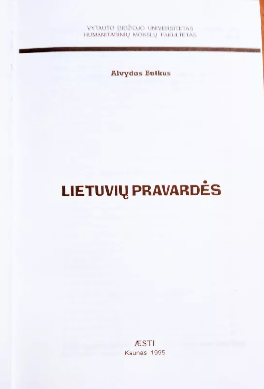 Lietuvių pravardės - Alvydas Butkus, knyga 3