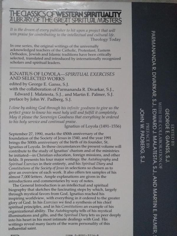 Spiritual Exercises and Selected Works. Dvasinės pratybos ir rinktiniai raštai - Ignacas Lojola, knyga 3