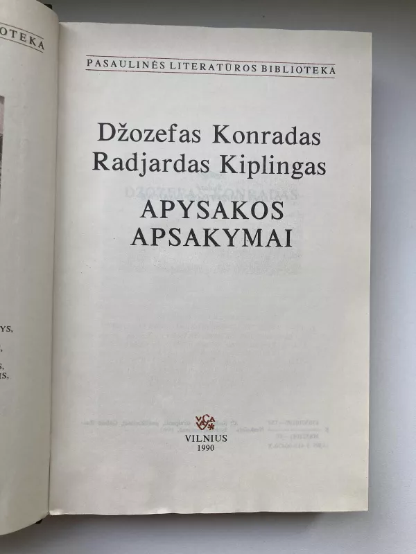 Radjardas Kiplingas - Džozefas Konradas, Radjardas  Kiplingas, knyga 3