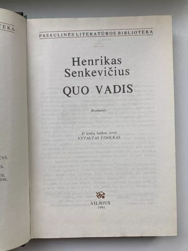 Quo vadis - Henrikas Senkevičius, knyga 3