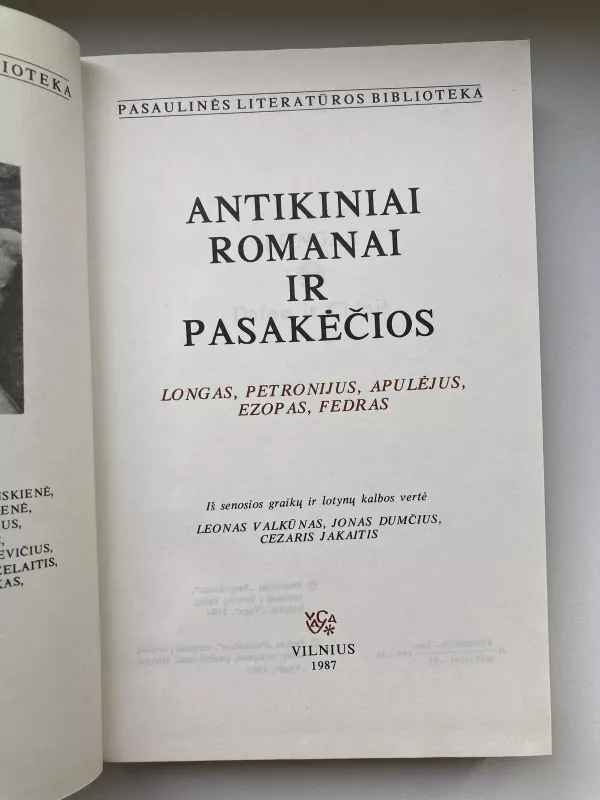 Antikiniai romanai ir pasakėčios - Autorių Kolektyvas, knyga 2