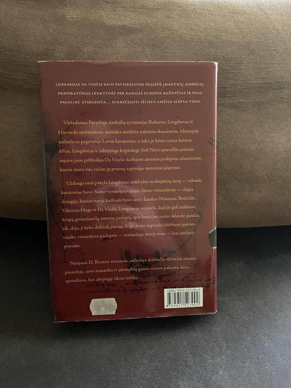 Da Vinčio kodas - Dan Brown, knyga 5