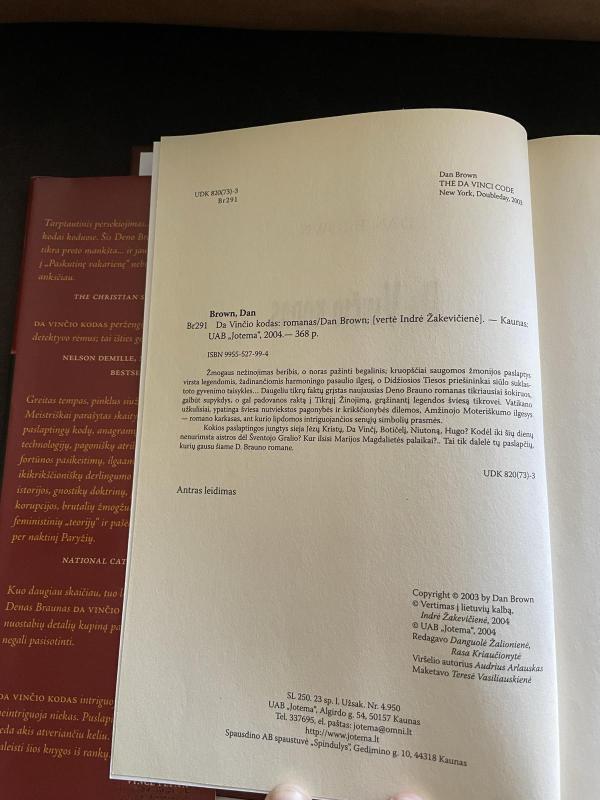 Da Vinčio kodas - Dan Brown, knyga 4