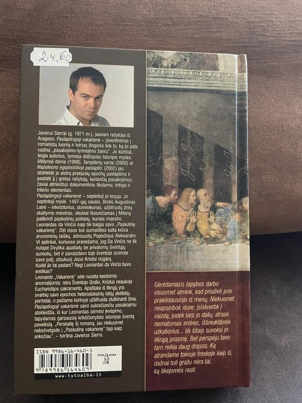 Paslaptingoji vakarienė - Javier Sierra, knyga 3