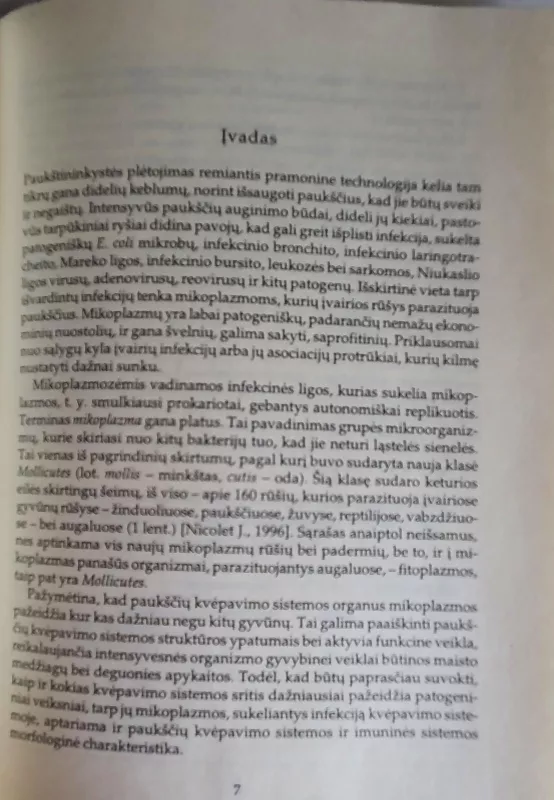 Paukščių mikoplazmozės - Vytautas Kaluina, knyga 4