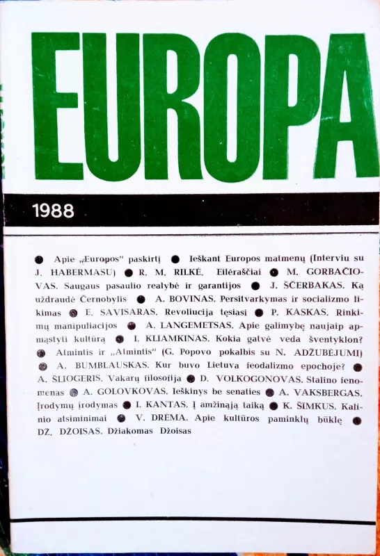 Europa 1988 - Autorių Kolektyvas, knyga 2