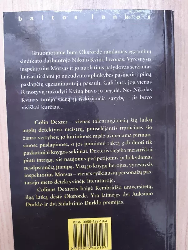 Tylus Nikolo Kvino pasaulis - Colin Dexter, knyga 3