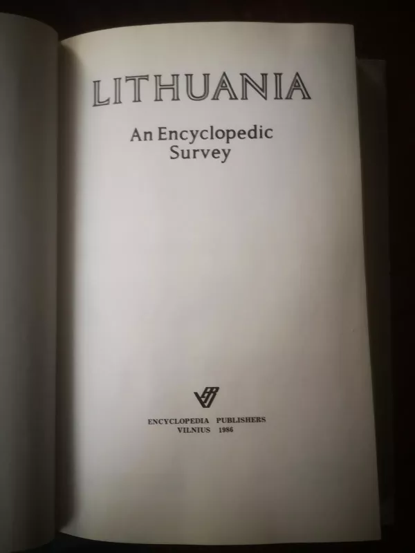 Lithuania. An encyclopedic survey - J. Zinkus, knyga 3