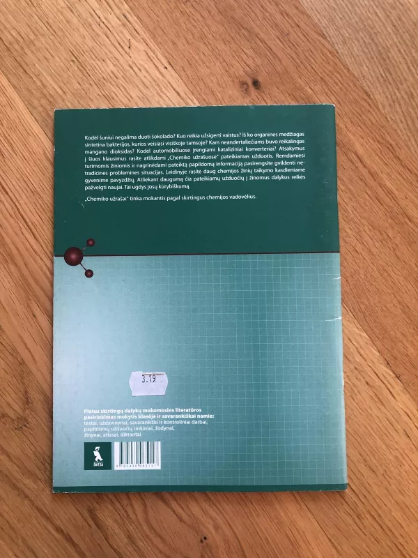 chemiko užrašai organinės ir neorganinės medžiagos 10 kl - Rimantas Raudonis, knyga