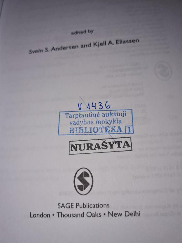 Making policy in Europe - Svein S. Andersen, knyga 3