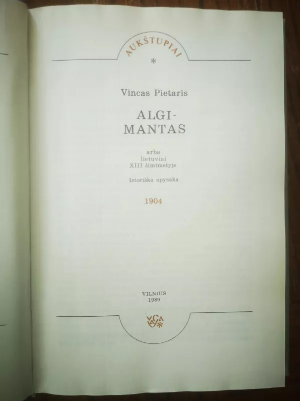 Algimantas - Vincas Pietaris, knyga 4