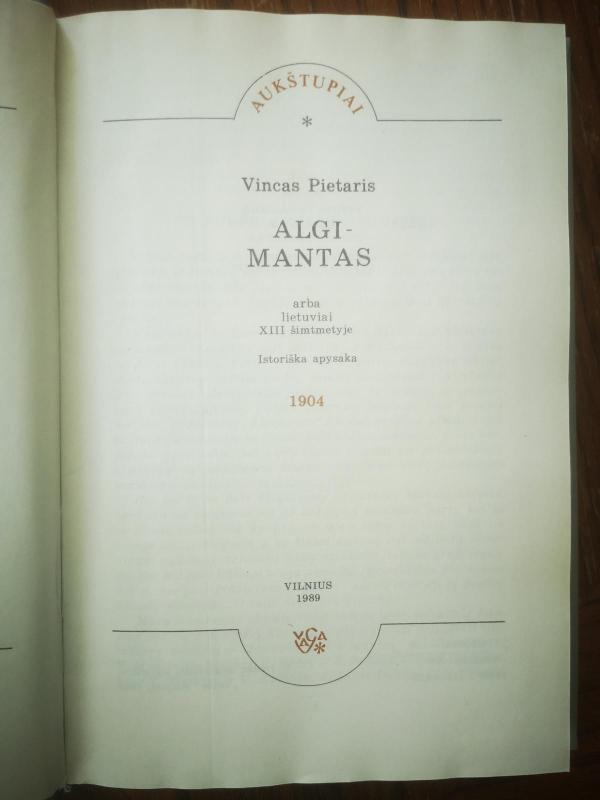Algimantas - Vincas Pietaris, knyga 4