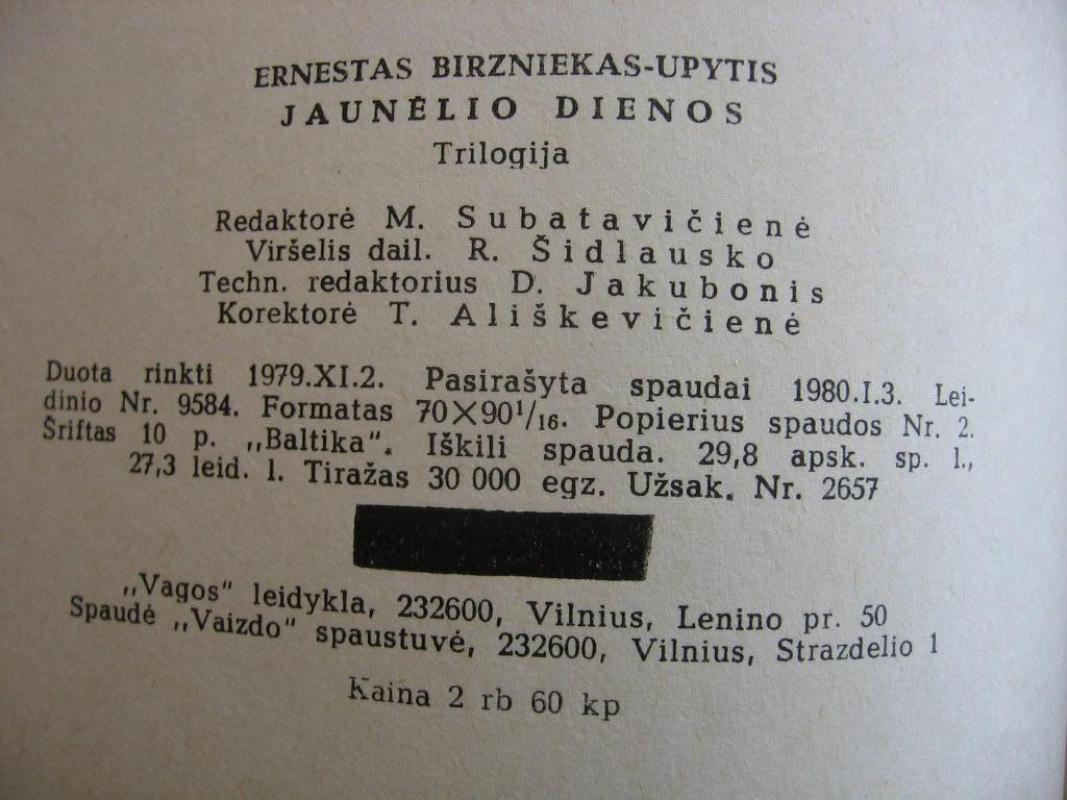 Jaunėlio dienos - Ernestas Birzniekas-Upytis, knyga 4