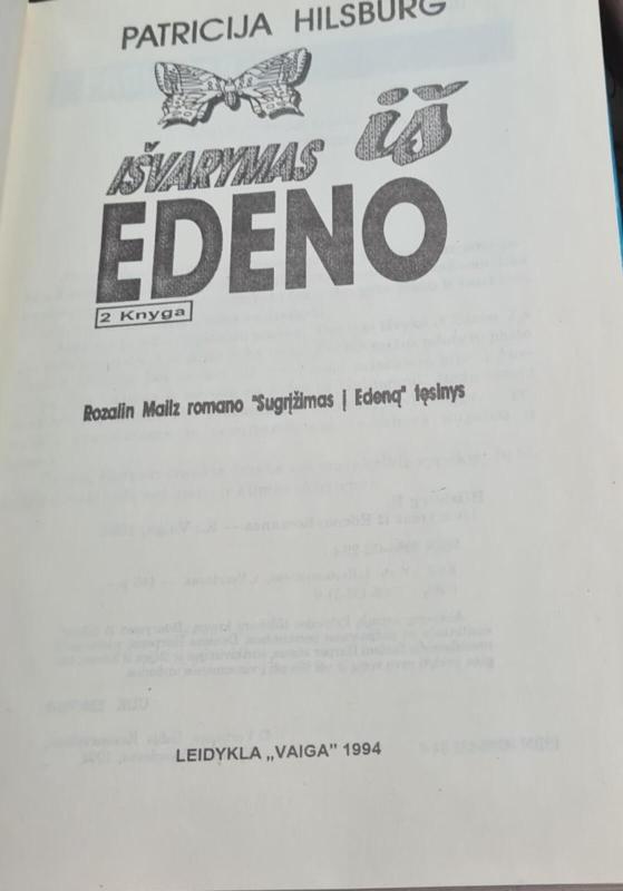 Išvarymas iš Edeno (2 dalys) - Patricija Hilsburg, knyga 5