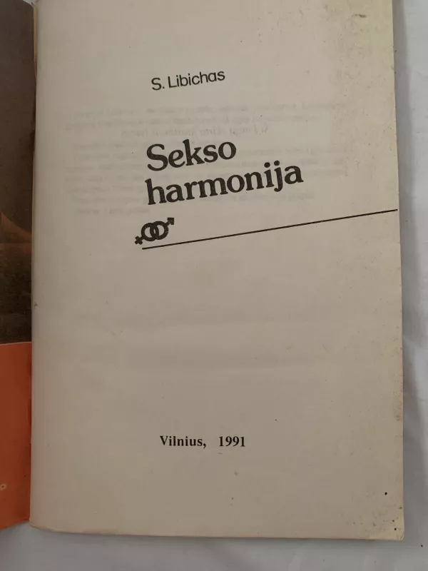 Sekso harmonija - S. Libichas, knyga