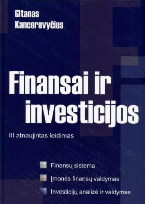 Finansai ir investicijos - Gitanas Kancerevyčius, knyga