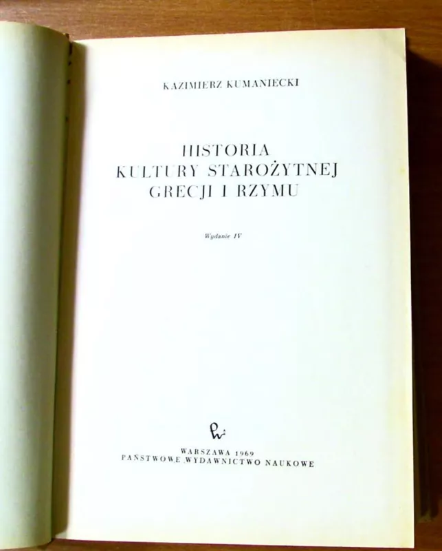 Historia kultury starozytnej Grecji i Rzymu - Kazimierz Kumaniecki, knyga 3
