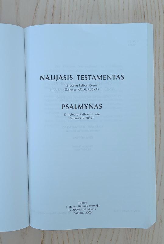 NAUJASIS TESTAMENTAS IR PSALMYNAS - Autorių Kolektyvas, knyga 3
