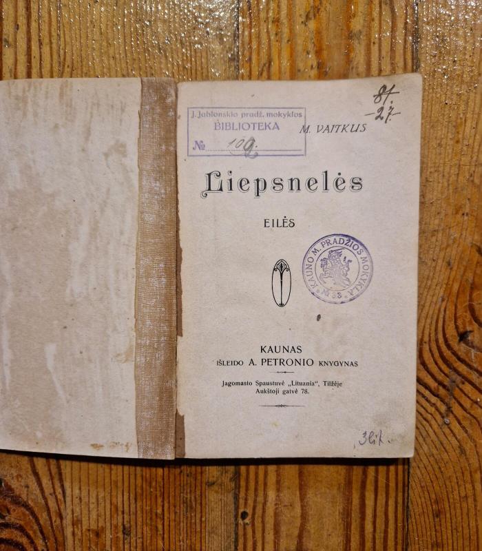 Liepsnelės. Eilės - M. Vaitkus, knyga 2