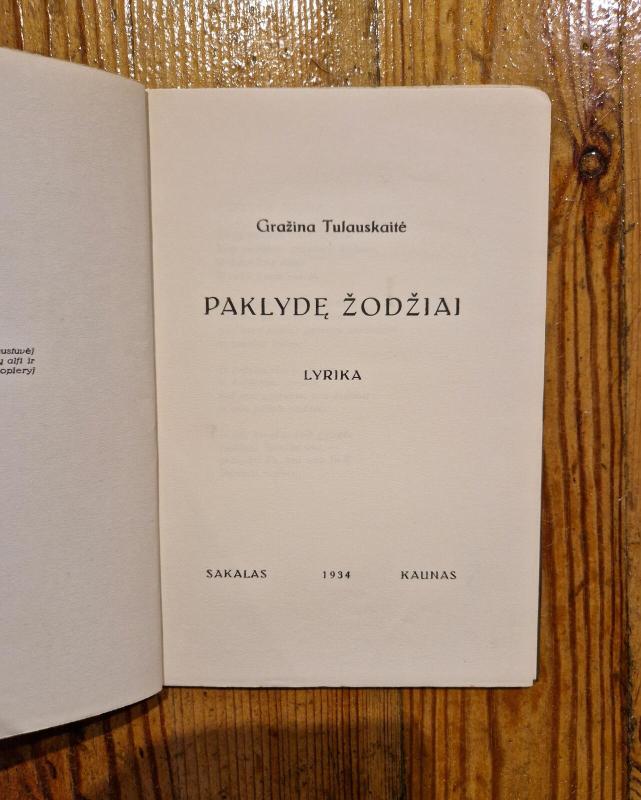 Paklydę žodžiai - Gražina Tulauskaitė, knyga 2