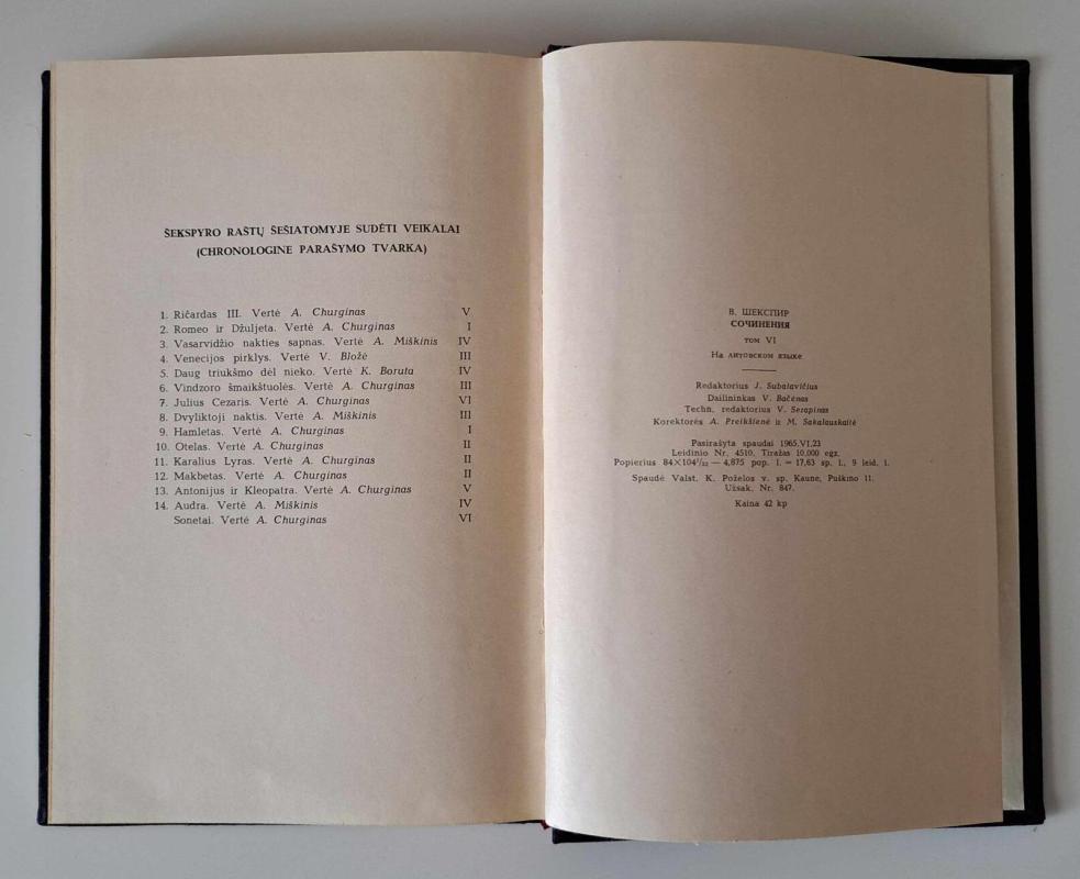 Raštai (VI tomas) - Viljamas Šekspyras, knyga 4