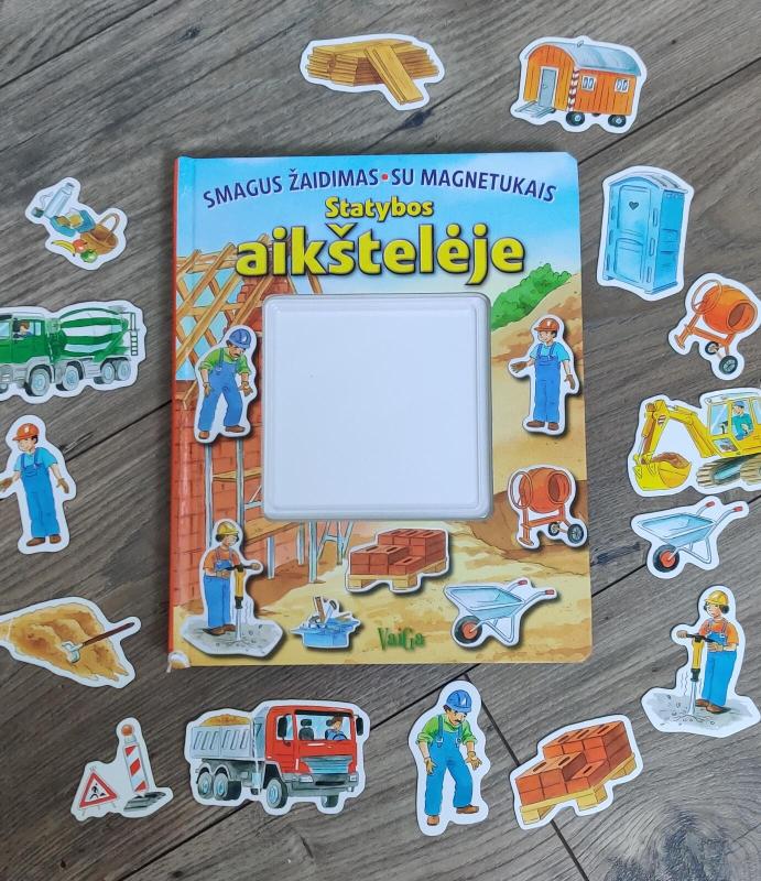 Statybos aikštelėje. Smagus žaidimas su magnetukais - Autorių Kolektyvas, knyga 3