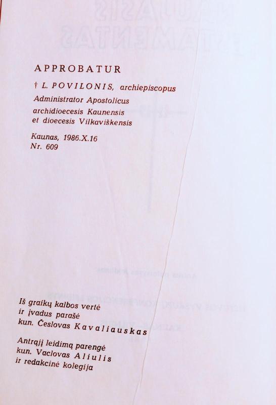 Naujasis testamentas - Autorių Kolektyvas, knyga 3