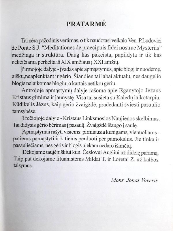 Apmąstymai. Didžiajam krikščionybės 2000 metų jubiliejui - Mons. Jonas Voveris, knyga 3