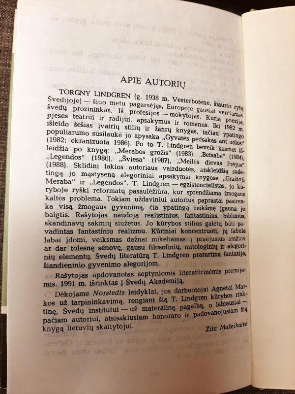 Gyvatės pėdsakas ant uolos - Torgny Lindgren, knyga 3