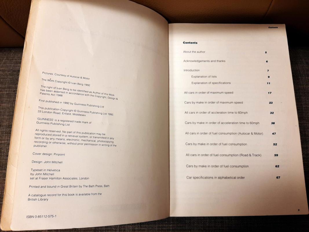 Guinness current car index - IVAN BERG, knyga 3