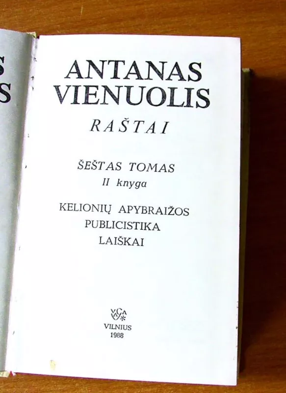 Antanas Vienuolis Raštai II knyga - A. Vienuolis, knyga 2