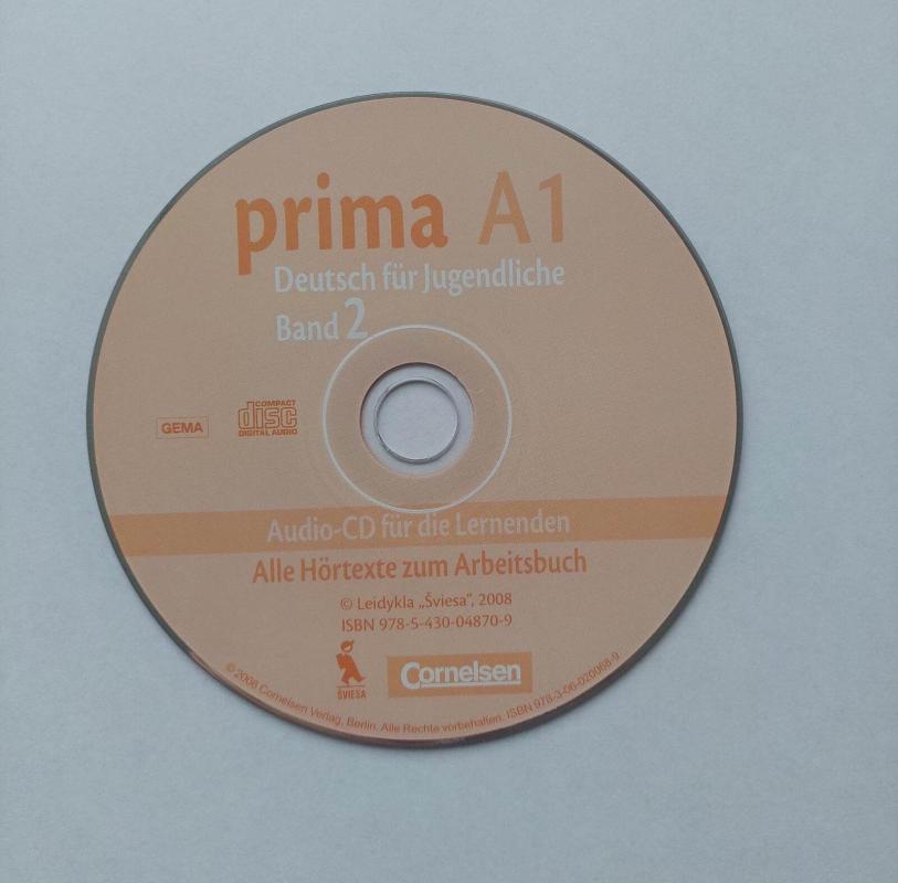 Prima A1. Deutsch fur Jugendliche. Band 2. Arbeitsbuch (pratybų sąsiuvinis VII kl.) (su CD) - Friederike Jin, Lutz  Rohrmann, knyga