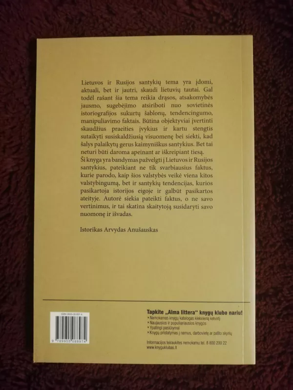 Lietuvos ir Rusijos santykiai XV-XX a - K. Burinskaitė, knyga