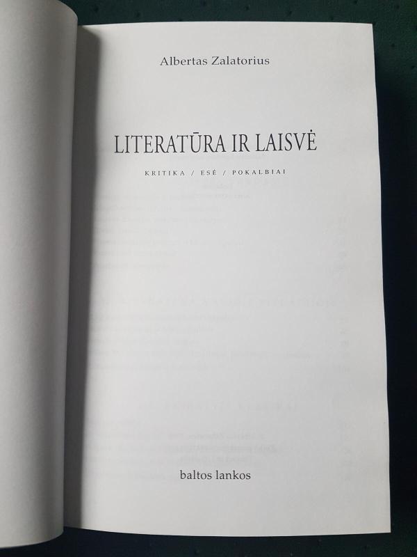 Literatūra ir laisvė - Albertas Zalatorius, knyga 3