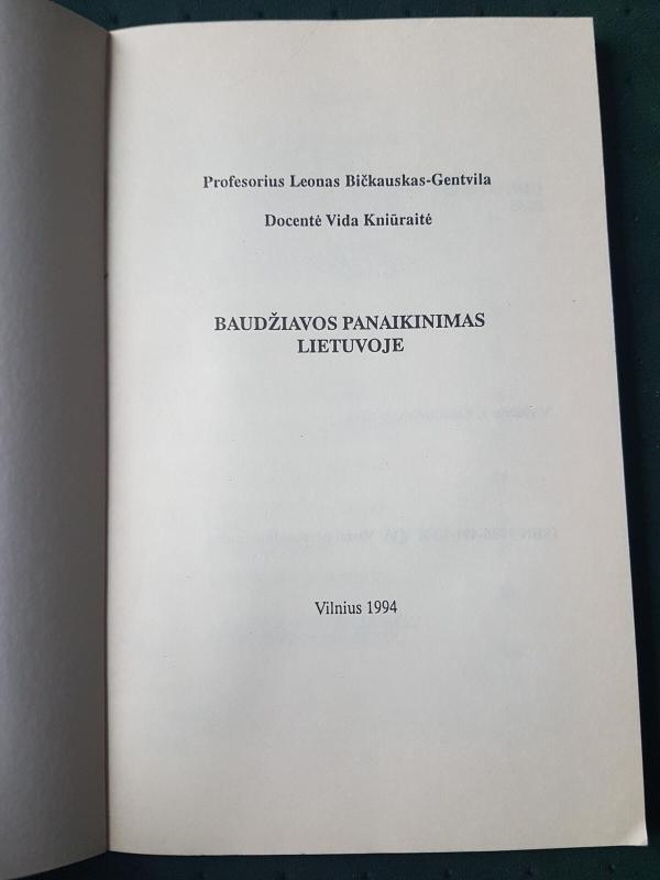 Baudžiavos panaikinimas Lietuvoje - L. Bičkauskas-Gentvila, knyga 4