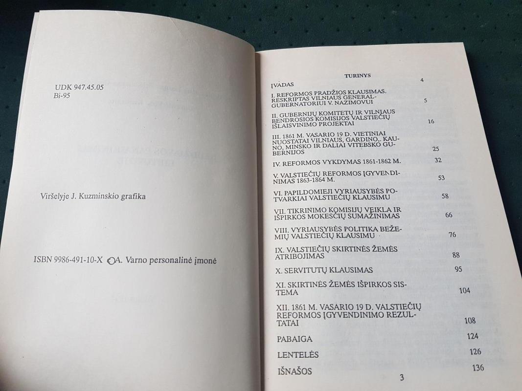 Baudžiavos panaikinimas Lietuvoje - L. Bičkauskas-Gentvila, knyga 3