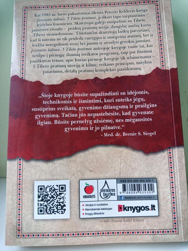 Jaunystės šaltinis. 5 Tibeto pratimai - Peter Kelder, knyga 3