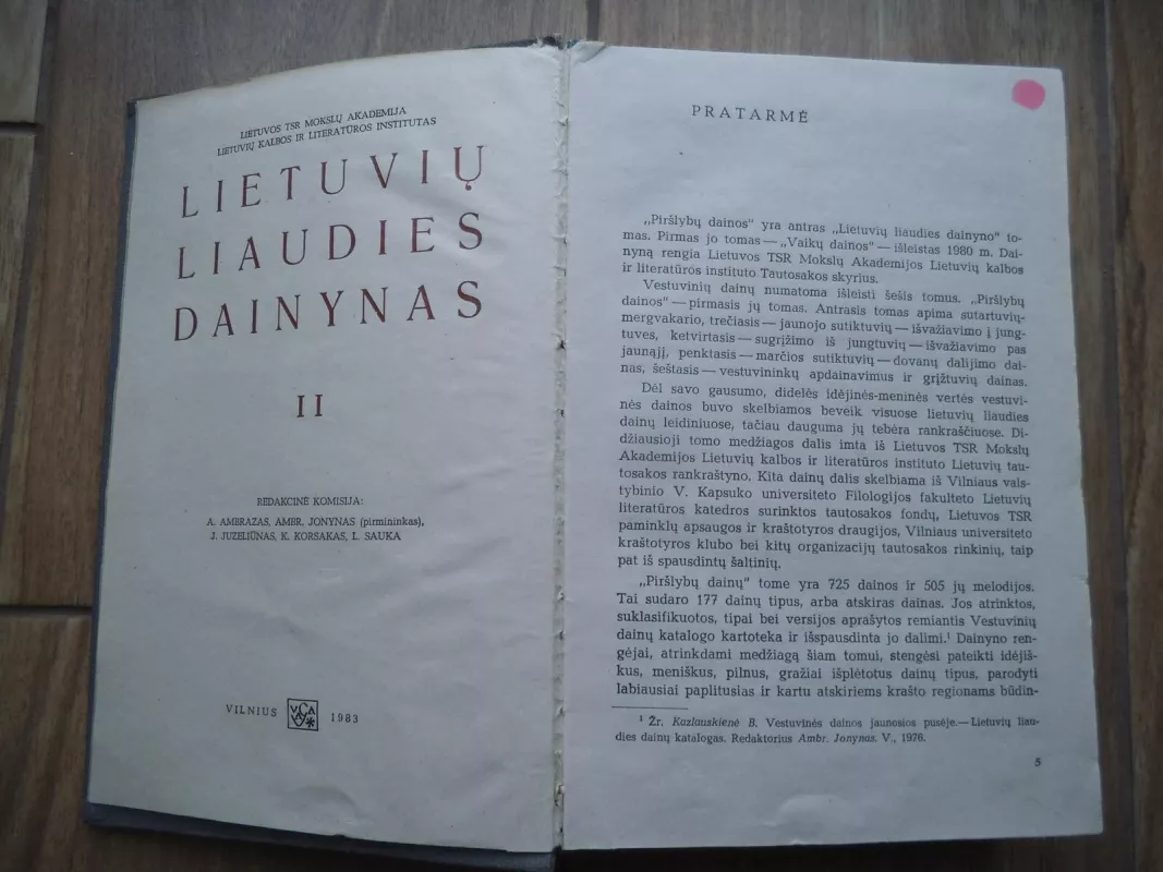 Lietuvių liaudies dainynas. II t. 1 d. Vestuvinės dainos. Piršlybų dainos - A. Jonynas, ir kiti , knyga 3