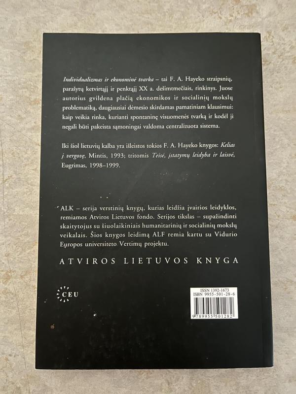 Individualizmas ir ekonominė tvarka - Friedrich A. Hayek, knyga 2