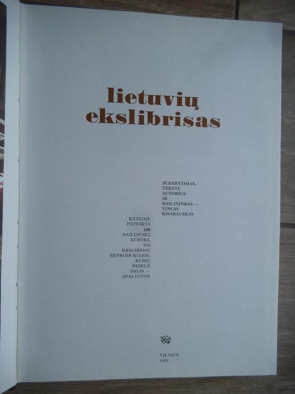 Lietuvių ekslibrisas - Vincas Kisarauskas, knyga 3