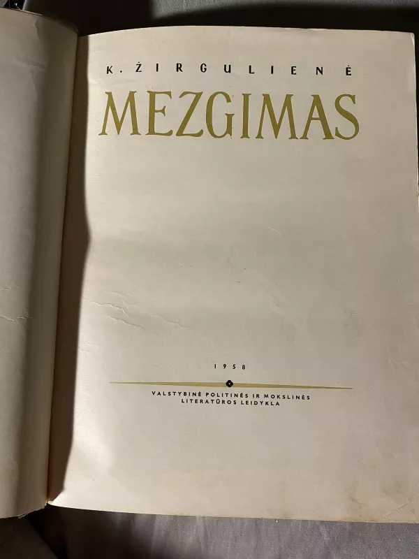 Mezgimas - K. Žirgulienė, knyga 3