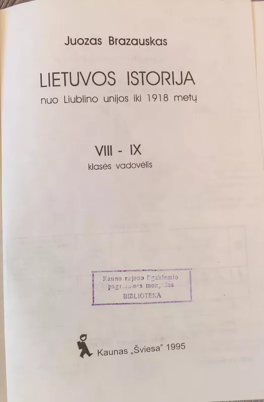Lietuvos istorija 8-9 - Juozas Brazauskas, knyga 3
